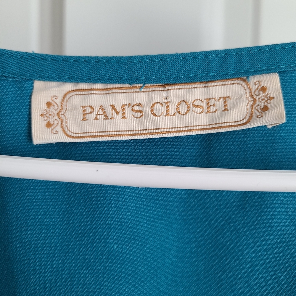 Pam's Closet pleated overall dress - Picture 3 of 3